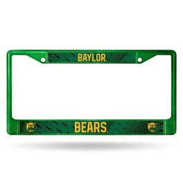 Rico Industries - Baylor Bears Green Painted Chrome Metal License Plate Frame - Multi