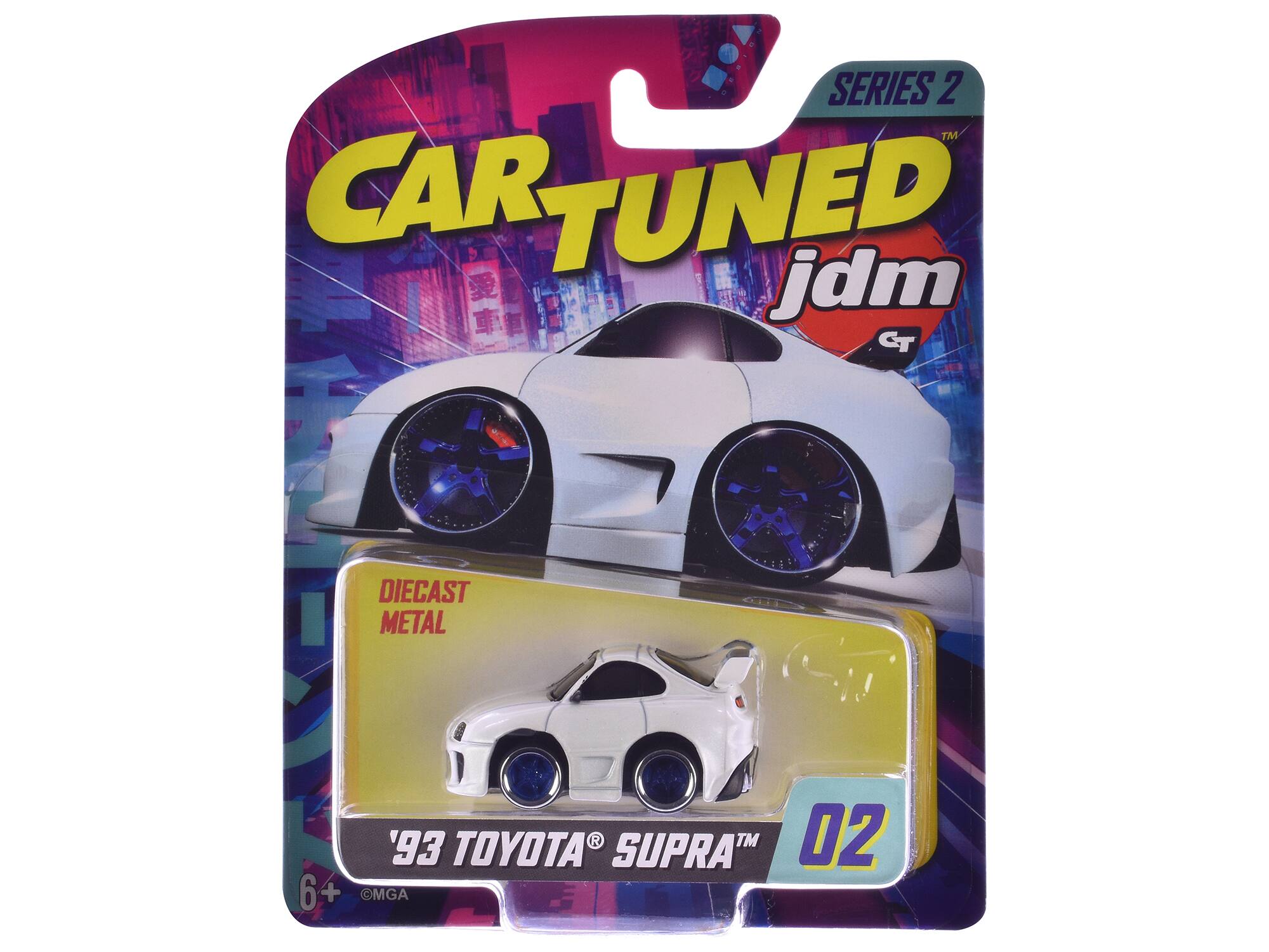 SERIES 2  
TM  
CAR TUNED  
jdm  
DIECAST METAL  
'93 TOYOTA SUPRA  
02  
6+  
MGA