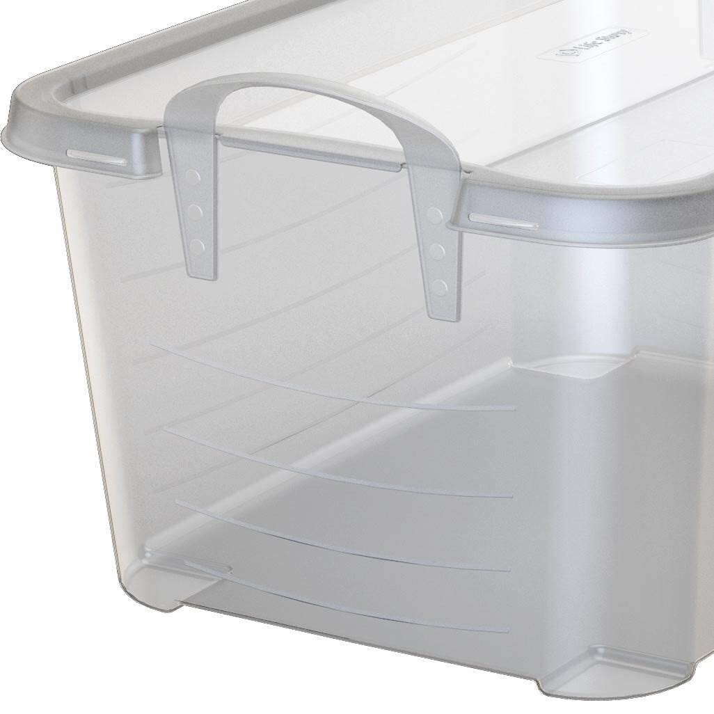 Alt View 5. Life Story - Life Story 55 Quart Stackable Storage Bin, Light Duty Container, Clear, 6 Pack - Clear.