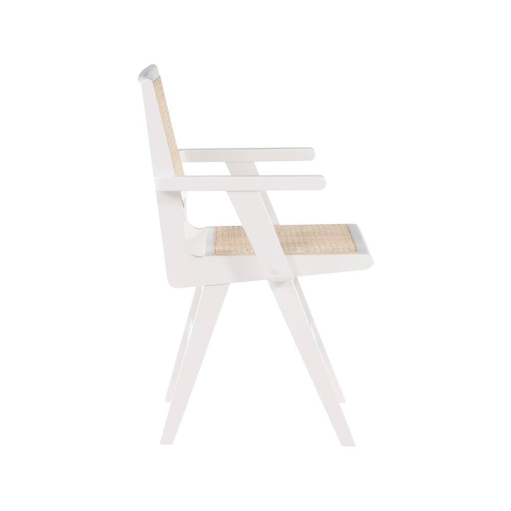 Alt View 3. Meridian Furniture - Preston White Wood Dining Arm Chair, Set of 2 - White.