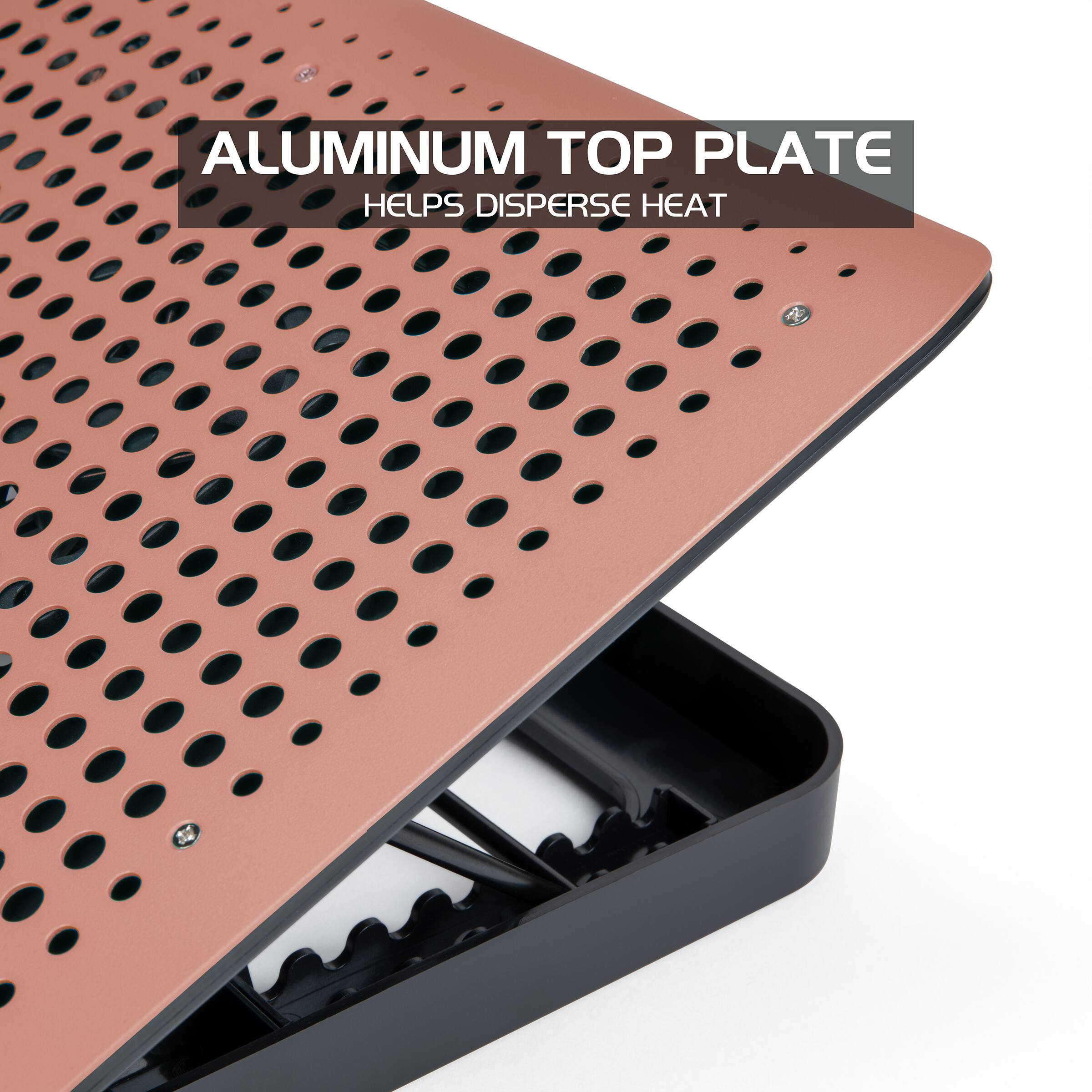 ALUMINUM TOP PLATE  
HELPS DISPERSE HEAT