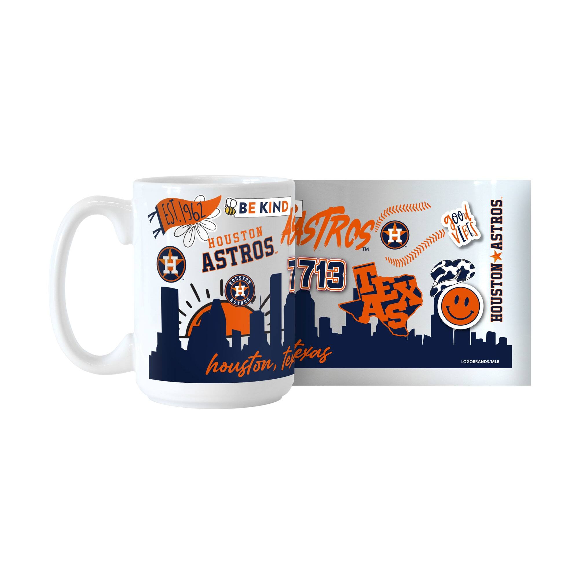 EST. 1962  
BE KIND  
HOUSTON ASTROS  
1713  
TEX AS  
houston, texas  

HOUSTON ASTROS  
900% VIBES  
HOUSTON ASTROS  
LOGOBRANDS/MLB