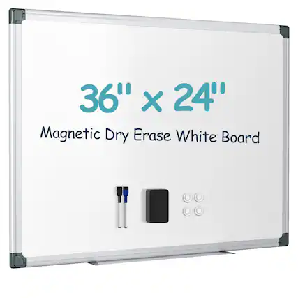 36" x 24"
Magnetic Dry Erase White Board