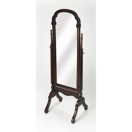 Front. Butler Specialty - Meith Cheval Mirrored - Dark Brown.
