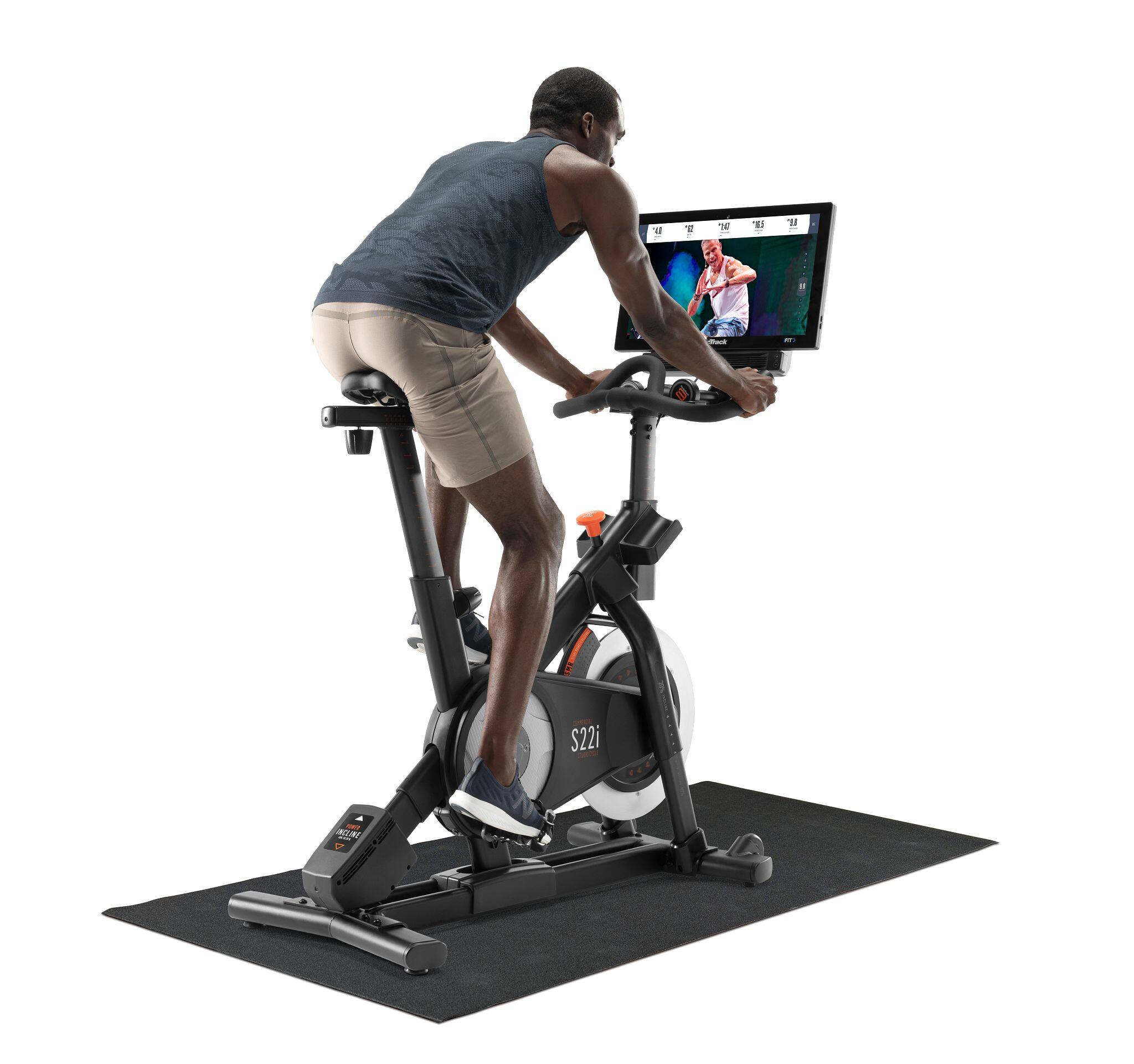 Angle. NordicTrack - Treadmill Mat - Black.