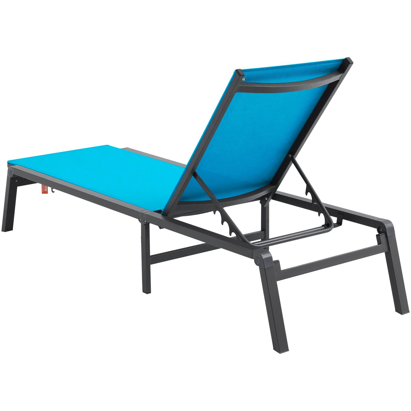 Alt View 5. VEVOR - Chaise Lounge Chairs Outdoor, Aluminum Patio Lounge Chairs with Adjustable 5-Position, Folding Pool Lounge Chairs - Blue.