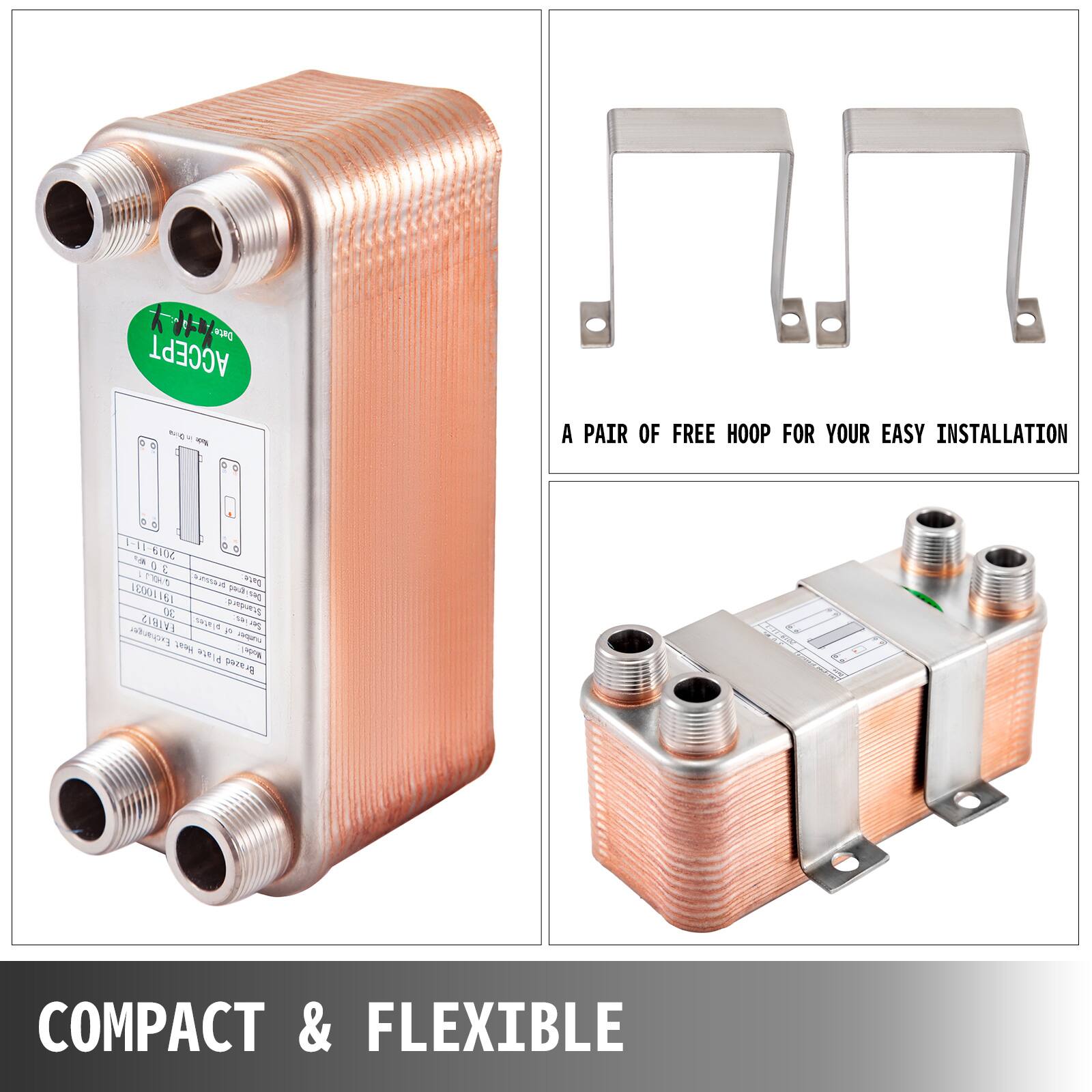 A pair of free hoop for your easy installation

Compact & Flexible