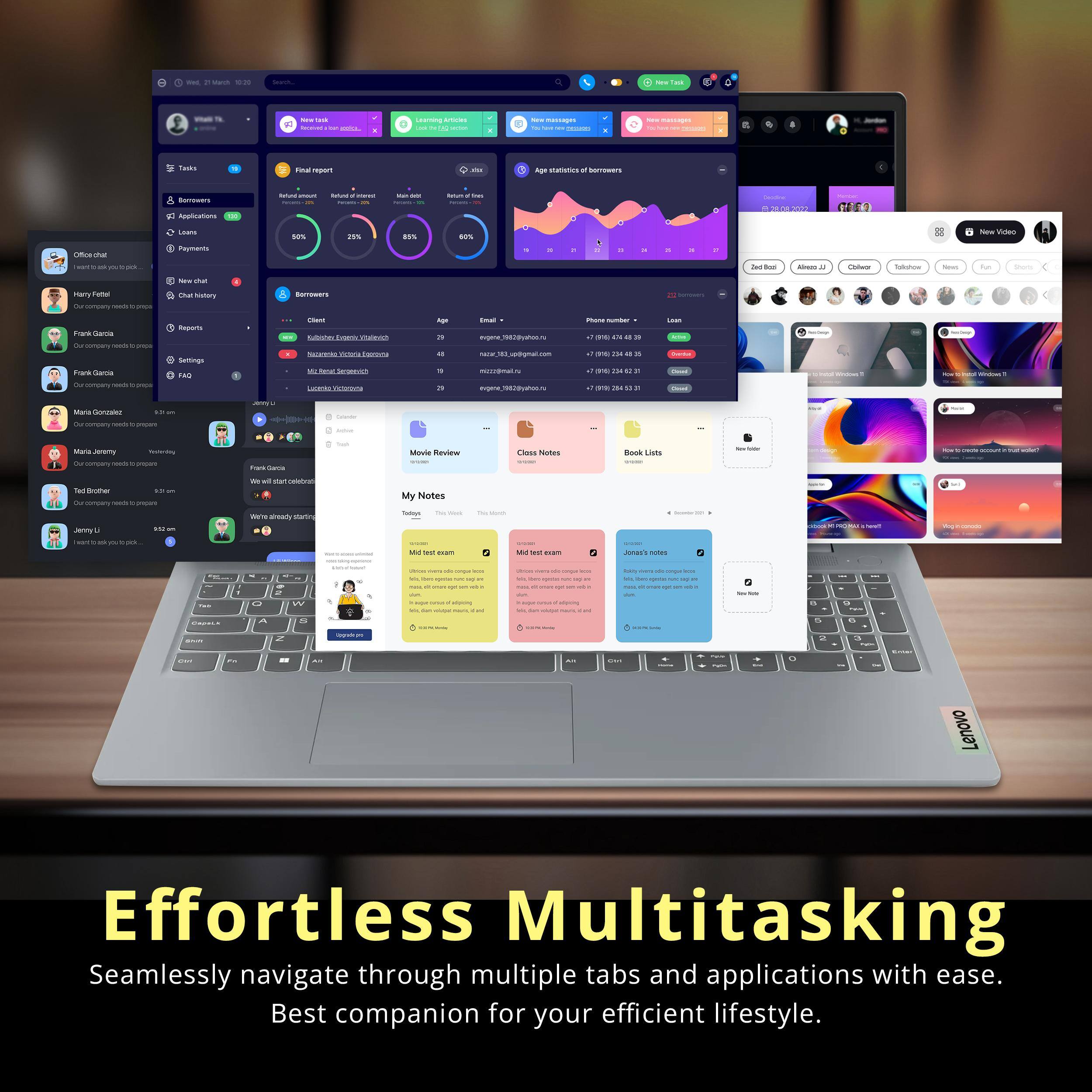 Effortless Multitasking  
Seamlessly navigate through multiple tabs and applications with ease.  
Best companion for your efficient lifestyle.