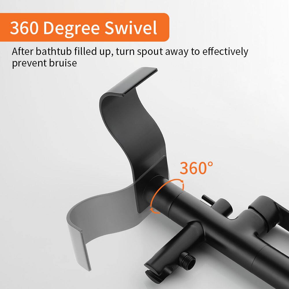 360 Degree Swivel

After bathtub filled up, turn spout away to effectively prevent bruise