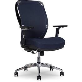 Sharper Image - Flex Back Ergonomic Mesh Swivel Task Chair - Dark Blue