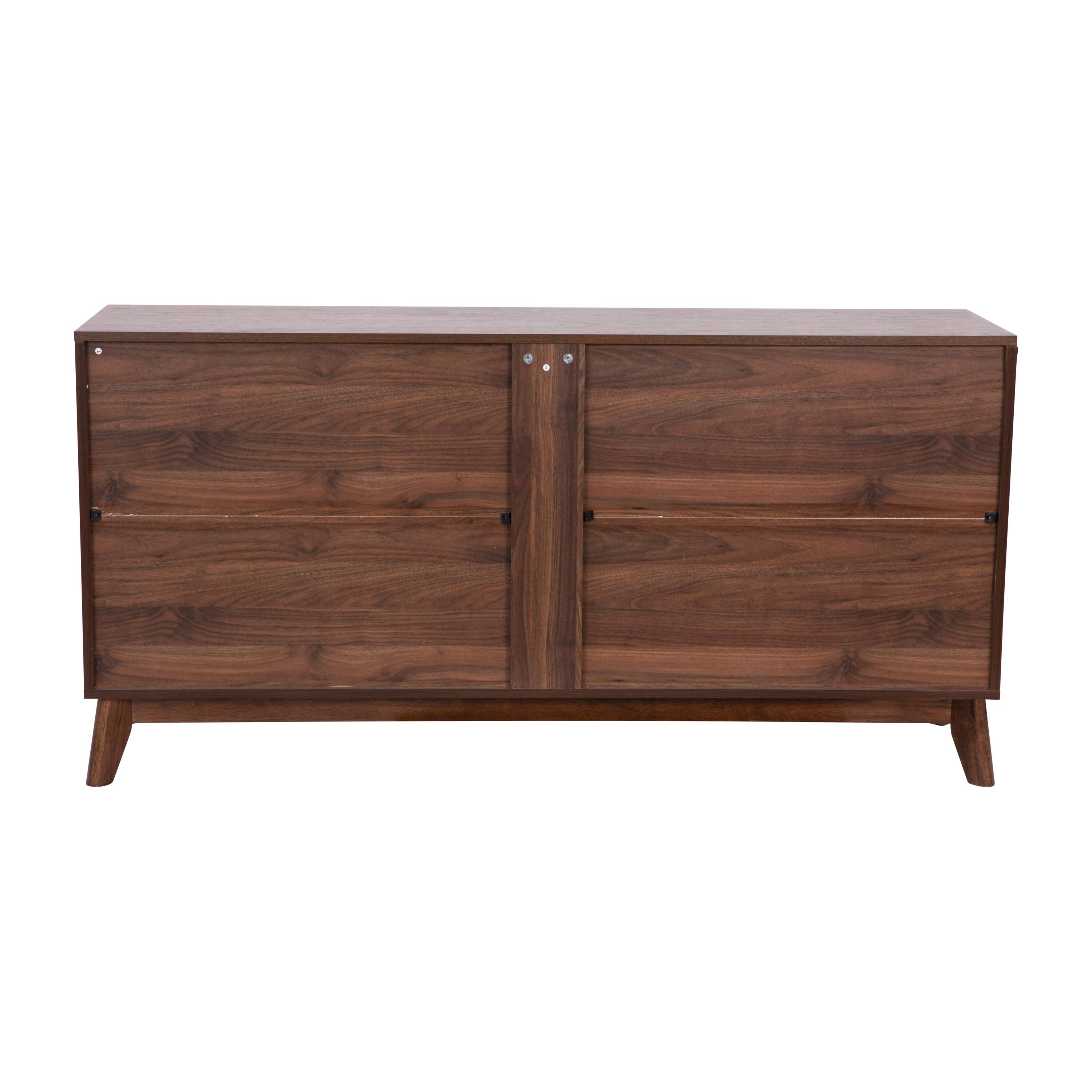 Alt View 7. Emma + Oliver - Mid-Century Modern Buffet/TV Stand with Soft Close Doors & Shelving - Dark Walnut.