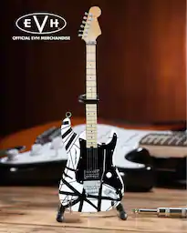 Eddie Van Halen - EVH - Eddie Van Halen - Black & White Mini Guitar Replica Collectible EVH-003 - COLLECTIBLES