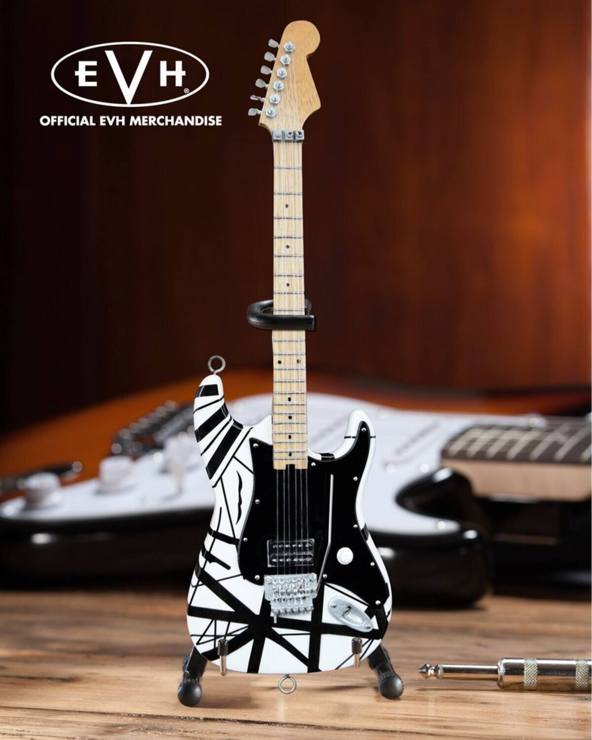 Eddie Van Halen - EVH - Eddie Van Halen - Black & White Mini Guitar Replica Collectible EVH-003 - COLLECTIBLES