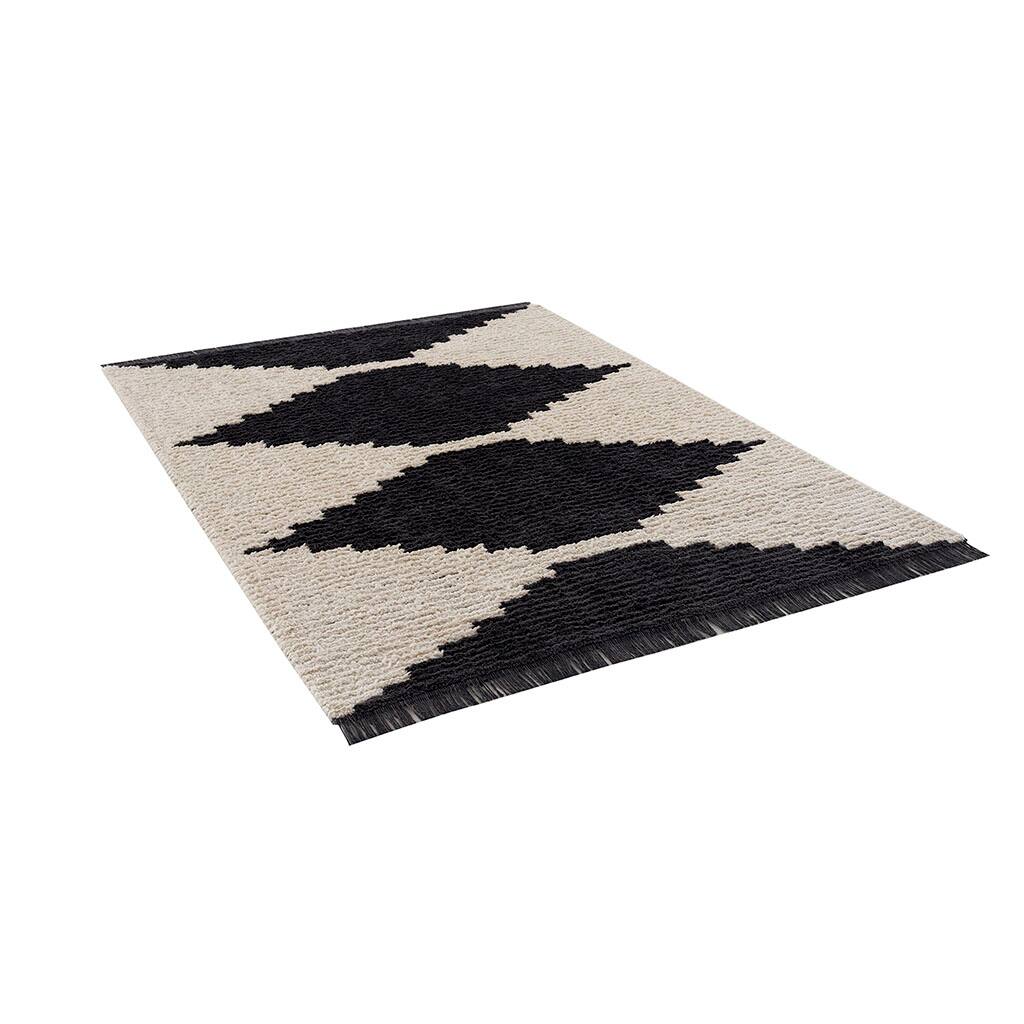 Alt View 2. TinyHomie - Black and Ivory Modern Area Rug - Black and Ivory.