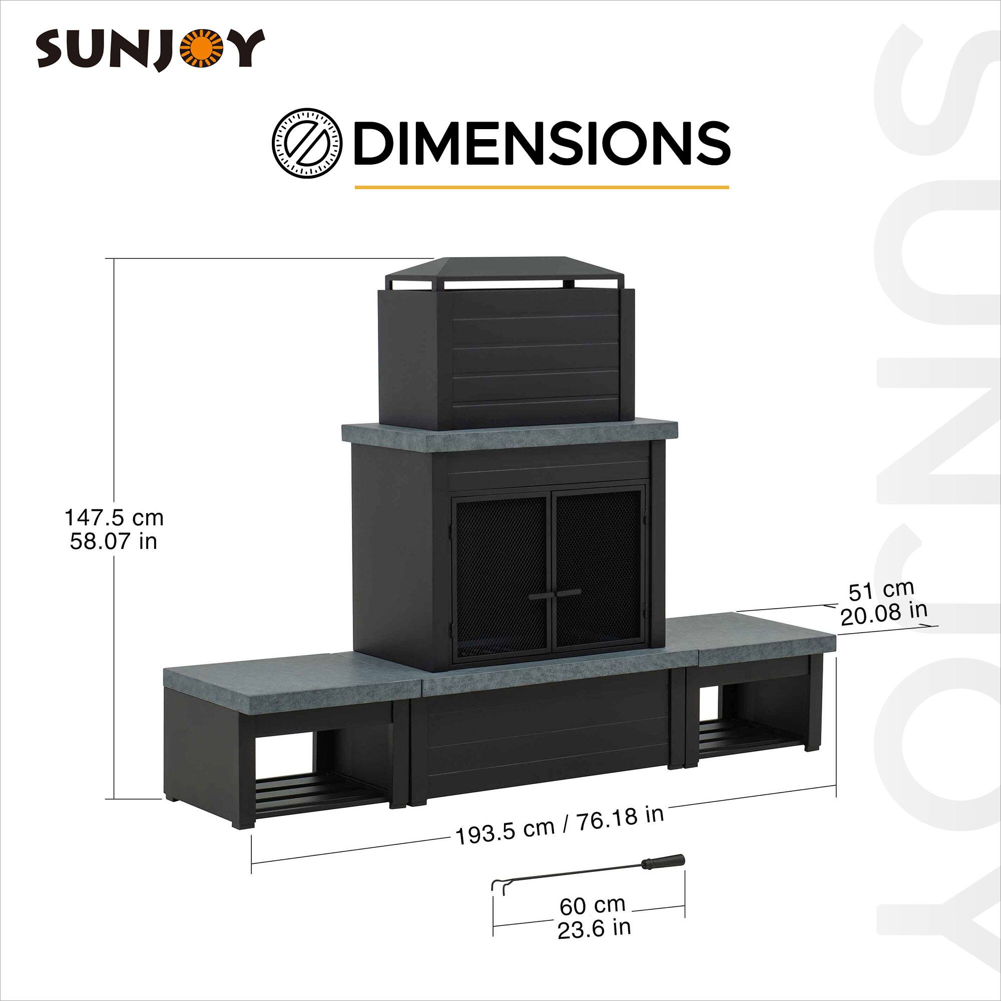SUNJOY DIMENSIONS

147.5 cm / 58.07 in

193.5 cm / 76.18 in

51 cm / 20.08 in

60 cm / 23.6 in