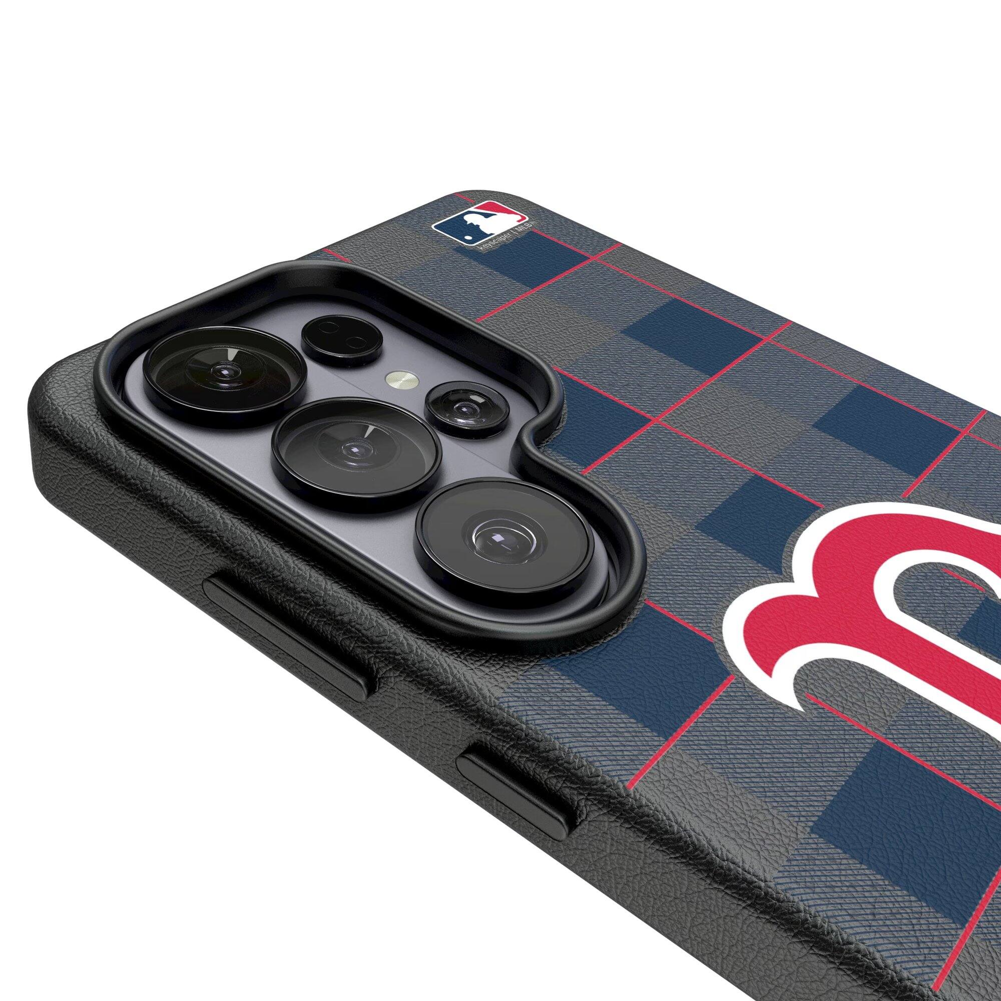 Alt View 2. Keyscaper - Plaid Galaxy Magnetic Bump Case - S26 - Black.