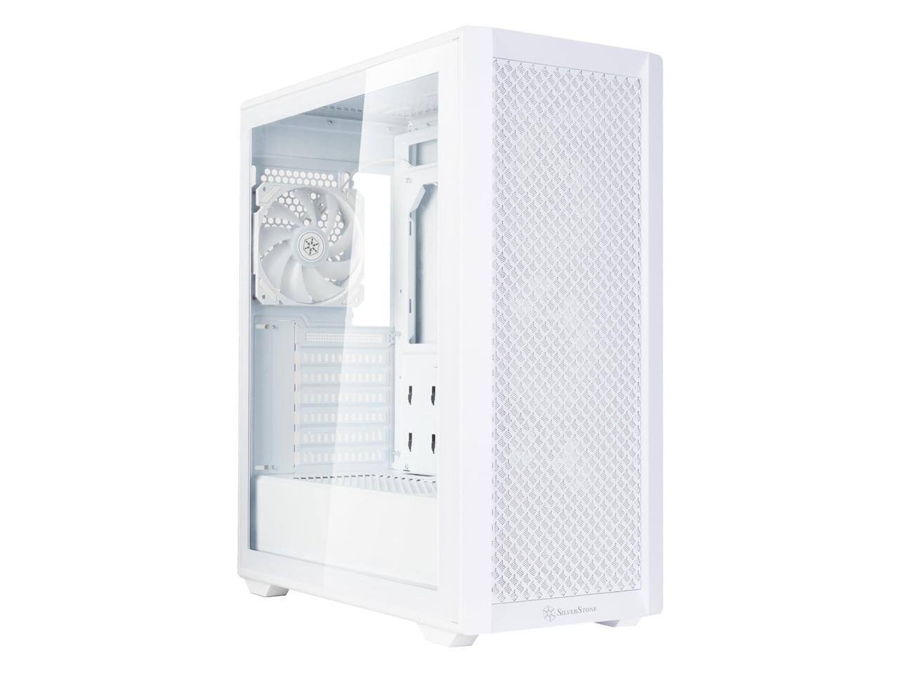 Alt View 4. SilverStone - SilverStone Technology FARA 515XR White Compact ATX Tower Chassis with Four Included Rainbow Fans, SST-FA515XR-WG - White.