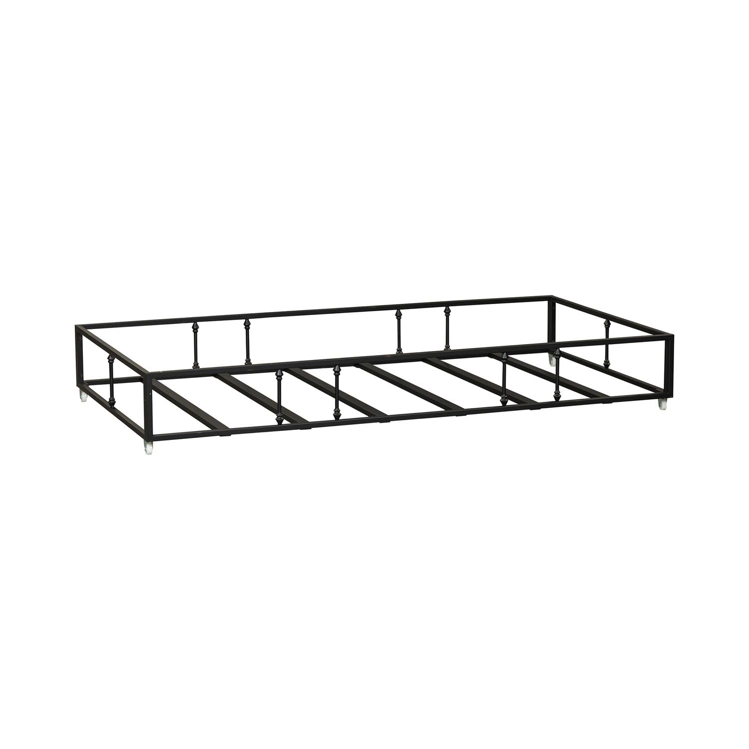 Front. Liberty Furniture Industries - Vintage Series Twin Metal Trundle - Black in Distressed Metal - Black.