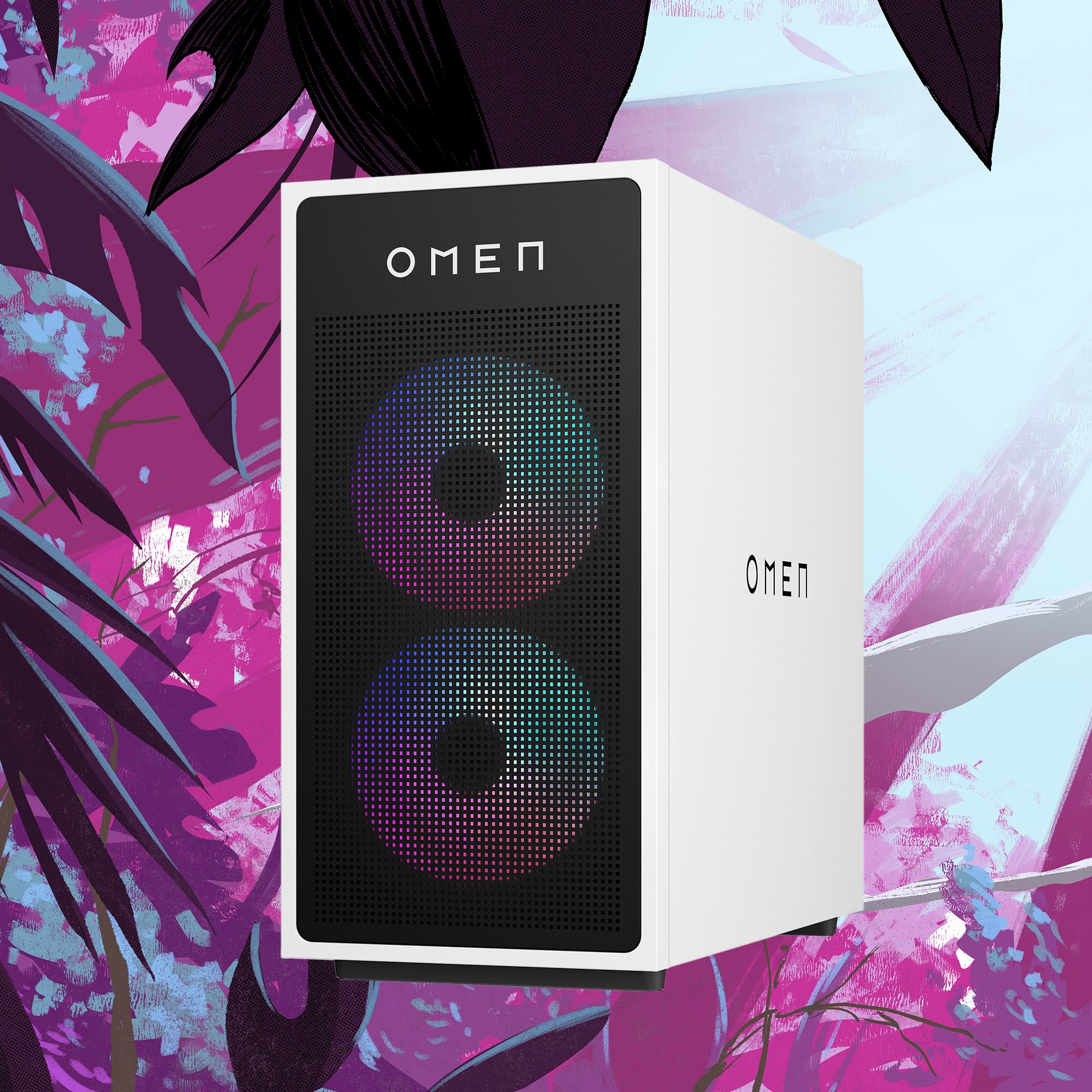 Alt View 14. HP OMEN - 35L Gaming Desktop - AMD Ryzen 7 8700G 2024 - 16GB DDR5 Memory - NVIDIA GeForce RTX 4060 Ti - 1TB SSD - White/Black.