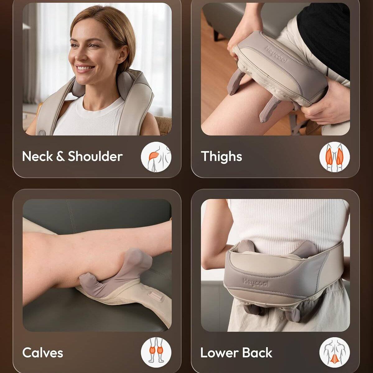 Heycool

Neck & Shoulder

Thighs

Heycool

Calves

Lower Back