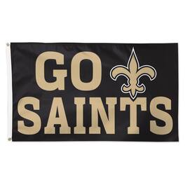 WinCraft - New Orleans Saints 3' x 5' Slogan Deluxe Single-Sided Flag - Multicolor