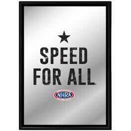 The Fan-Brand - NHRA Speed For All 19" x 27" Framed Mirrored Wall Sign - Multicolor
