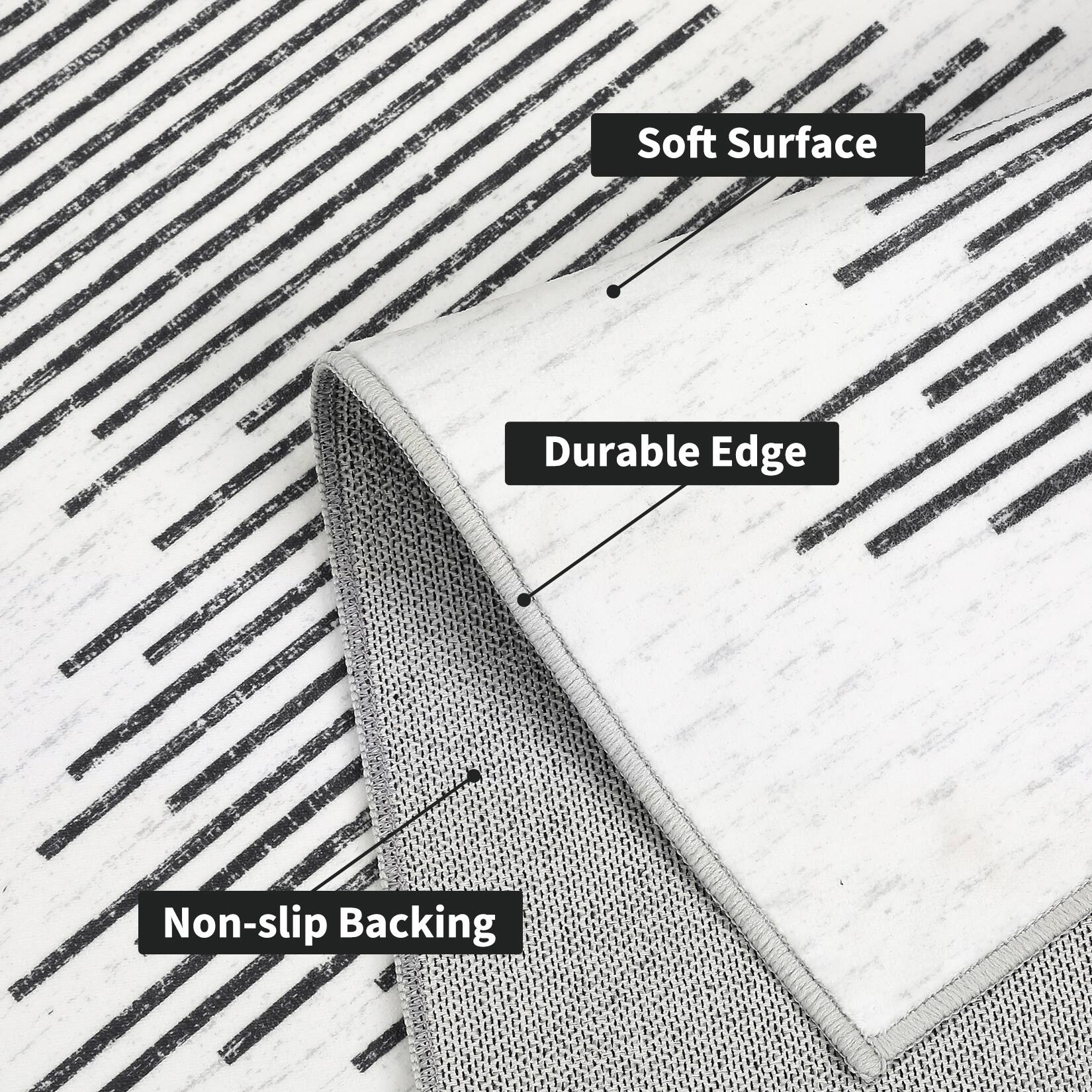 Soft Surface  
Durable Edge  
Non-slip Backing