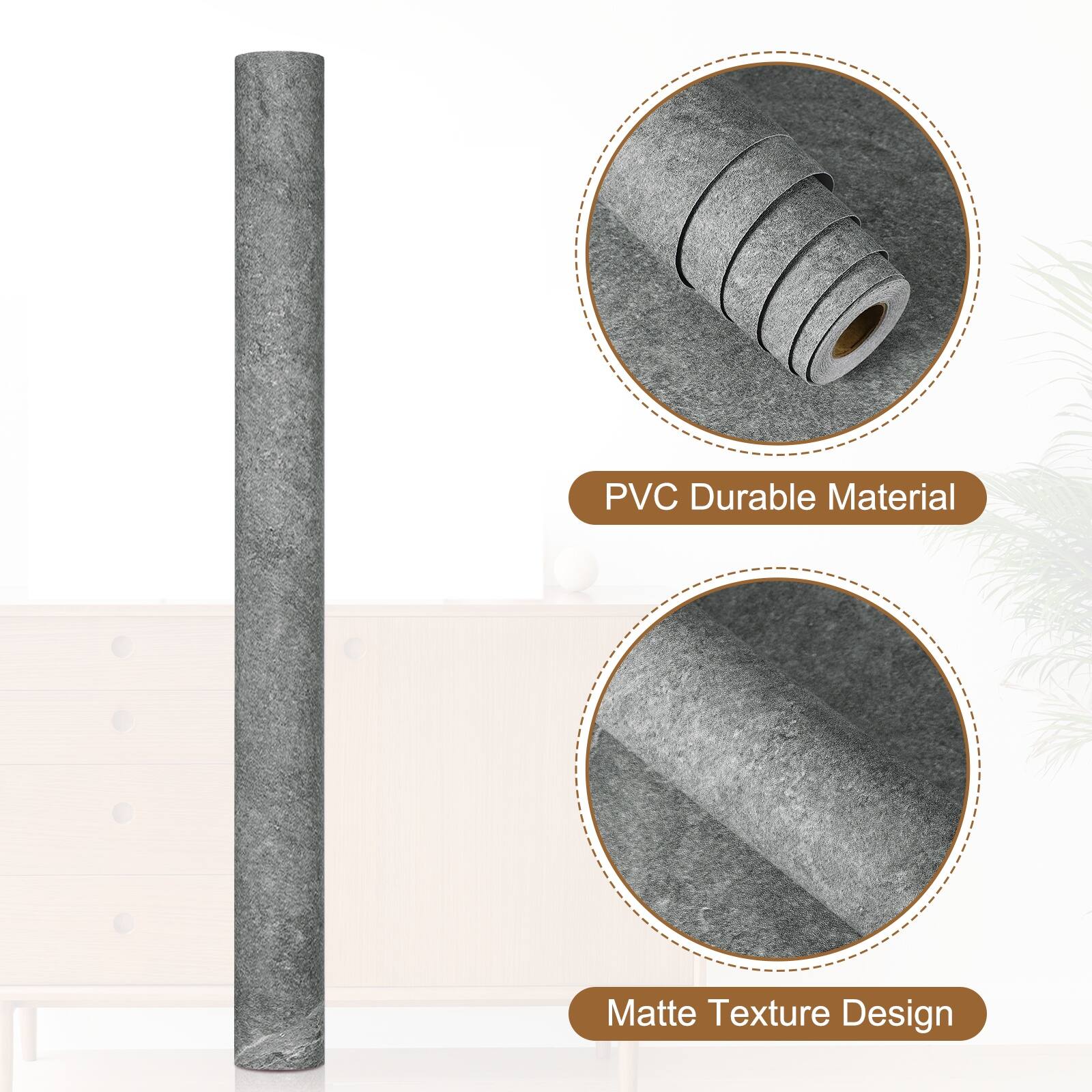 PVC Durable Material  
Matte Texture Design