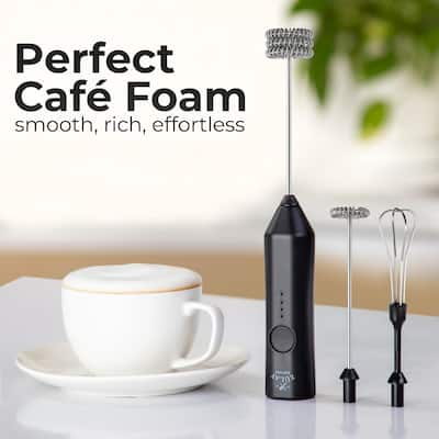 Zulay Kitchen Rechargeable Milk Frother Dynamic 3 Speeds, 3 Whisk Zulay Kitchen Rechargeable Milk Frother Dynamic 3 Speeds, 3 Whisk