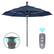 Front. Above - Height Series 11-ft. Smart Sunbrella Umbrella with Remote Control and Wind Sensor - Spectrum Indigo.