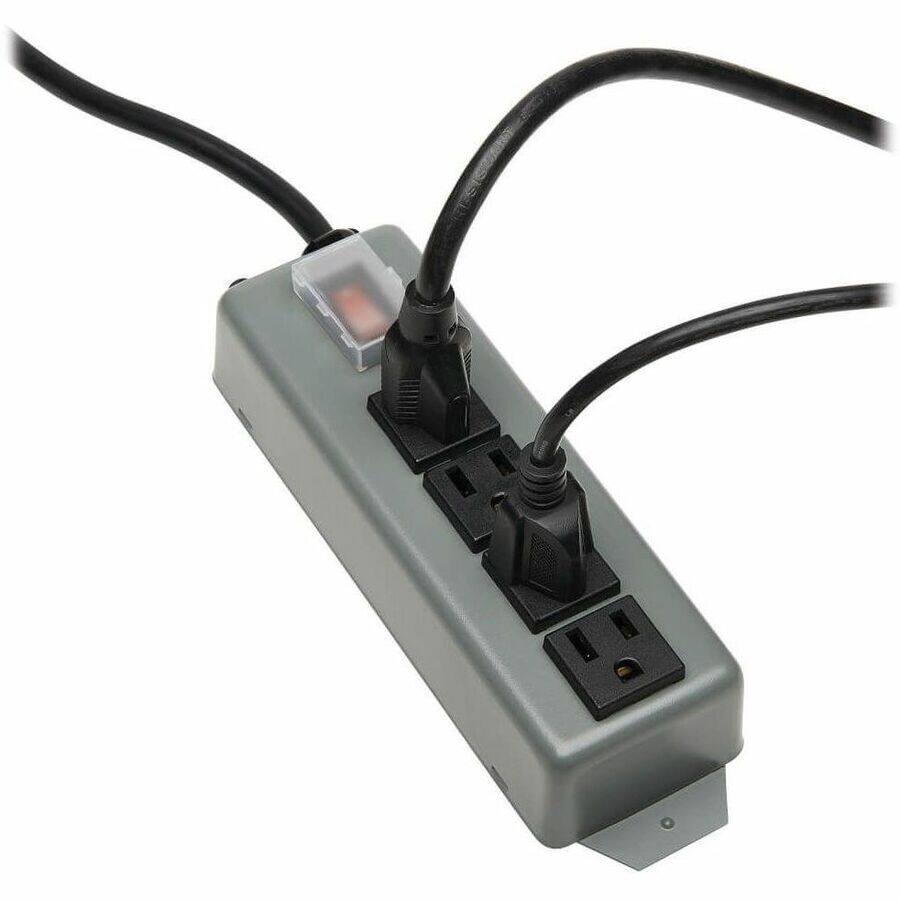 Alt View 1. Tripp Lite - Eaton Tripp Lite Series Industrial Power Strip, 4-Outlet, 6 ft. (1.8 m) Cord, Locking Switch Cover - NEMA 5-15P - 4 NEMA - Blue/Gray.