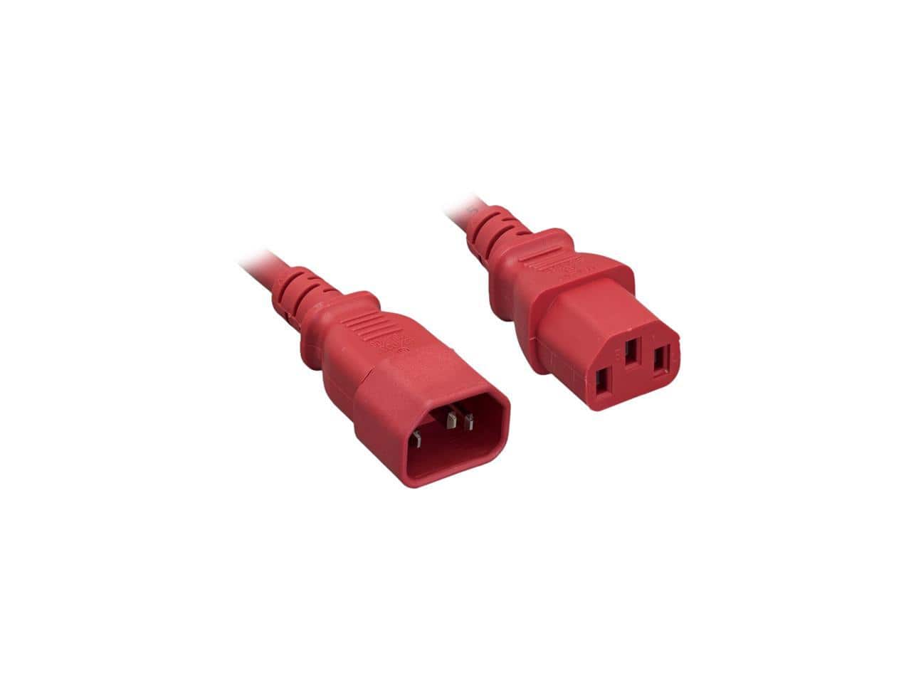 Nippon Labs - 14 AWG IEC320 C13/C14 6ft Power Cord, 15A/250V, Red