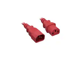 Nippon Labs - 14 AWG IEC320 C13/C14 6ft Power Cord, 15A/250V, Red