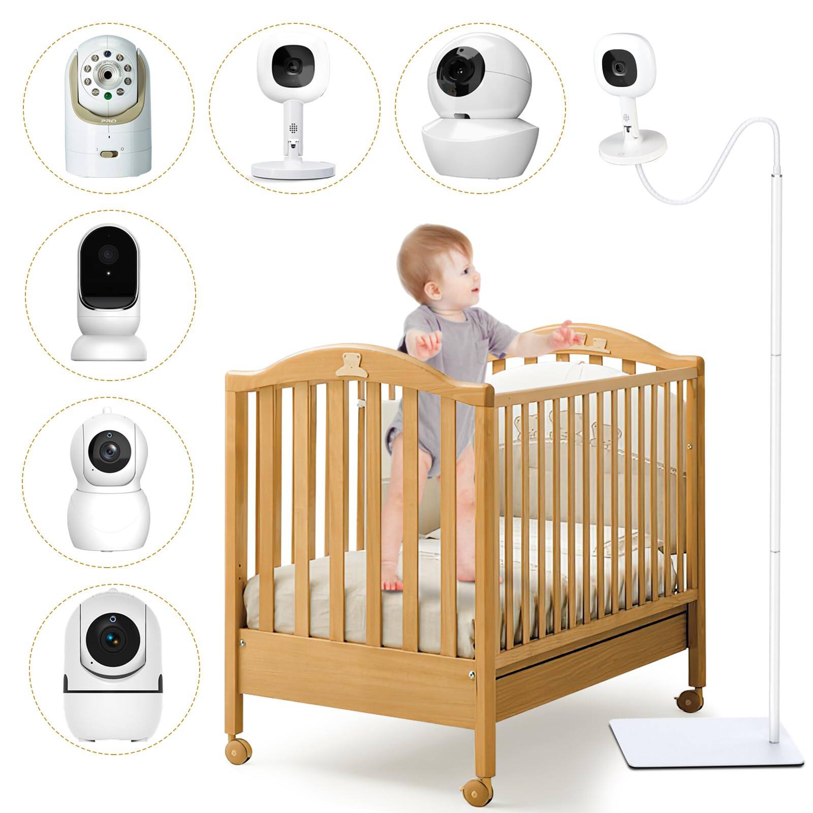 Front. VEGA AUTOMOTIVE - Monitor Floor Stand Compatible With Hellobaby Nanit Pro Optics Babysense Owlet Bonoch Adjustable Height Fro... - Default.