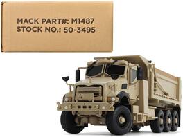 Mack Defense M917A3 Heavy Dump Truck 1/50 Diecast Model by First Gear - Tan