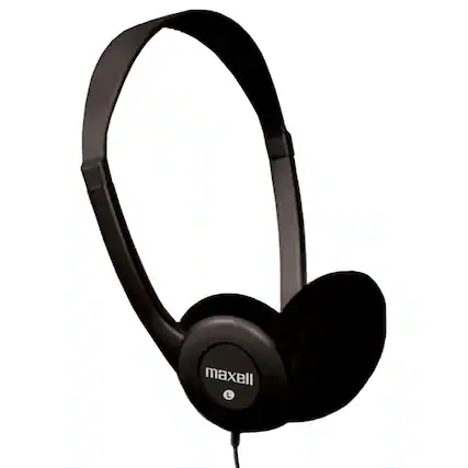 Front. Maxell - HP-100 Budget Stereo Headphones.