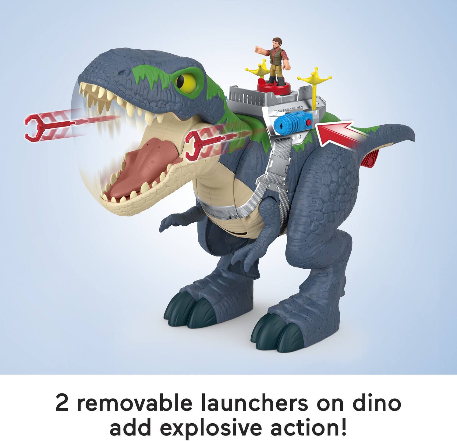 2 removable launchers on dino add explosive action!