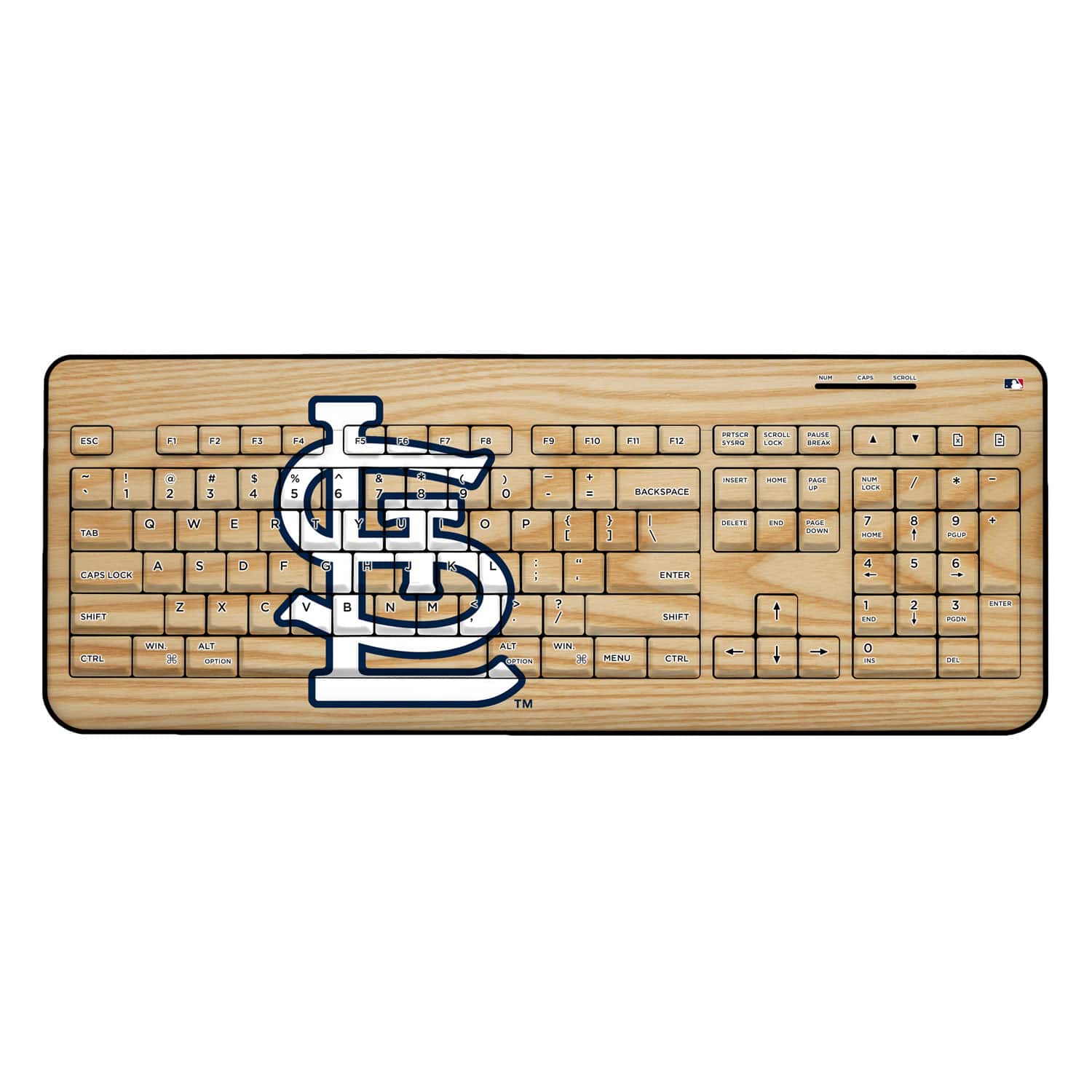 Keyscaper - Wood Print Wireless USB Keyboard - Multicolor