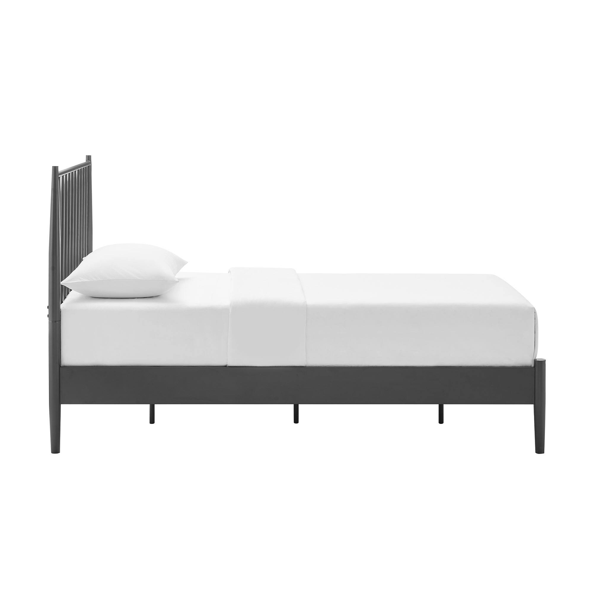 Alt View 2. Modway - Freja Fabric Queen Platform Bed - Gray.