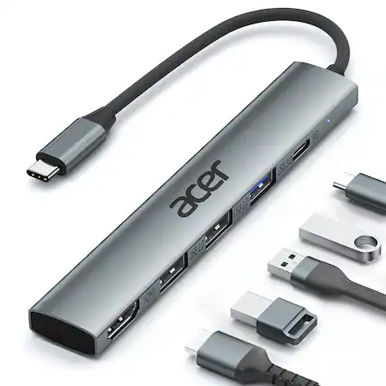 Acer USB 2.0, USB 3.0, USB PD 0.83A, HDMI