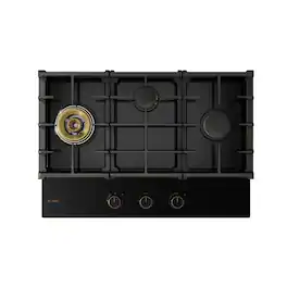 FOTILE - Tri-Ring 30" Gas Cooktop in Tempered Glass with 3 Burners Including Flame Failure Device - Black