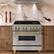 Alt View 2. ZLINE - 36 in. Wide 6 Burner Autograph 4.6 cu. ft. Legacy Freestanding Dual Fuel Range with Convection Oven w/ Bronze Accents - Stainless Steel/Champagne Bronze Accents.