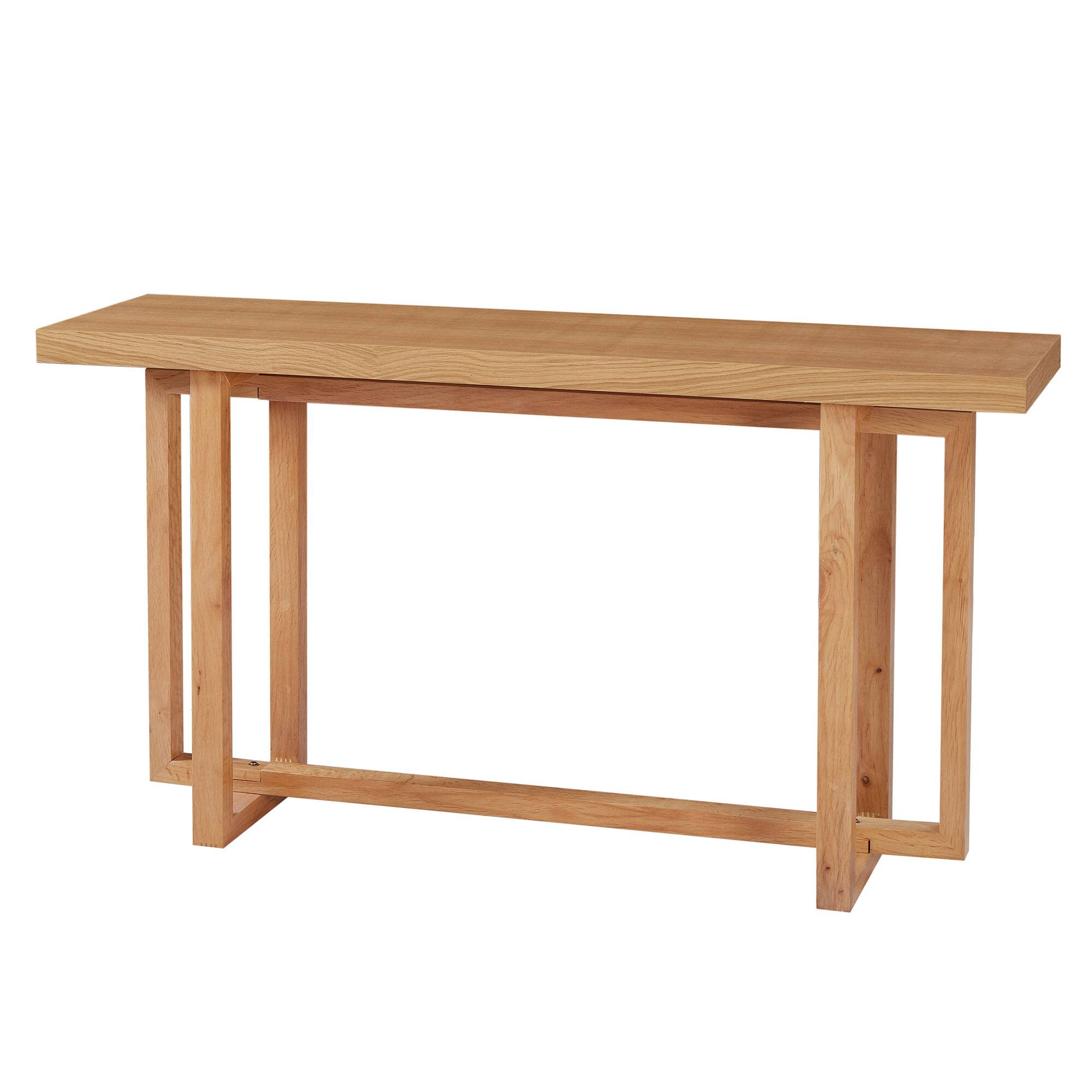 Alt View 2. TinyHomie - 59.05inch MDF Console Table Narrow Entryway Table for Hallway Behind The Couch Living Room Foyer Easy Assembly - Oak.