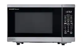 Sharp - 1.4 cu. ft. 1100W Smart Countertop Microwave with Inverter Cooking and Works with Alexa - Stainless - Stainless Steel