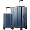 Front. LUGGEX - LUGGEX 20"/28" 2-Piece Luggage Set PC Hardside Suitcase with Spinner Wheels and TSA Lock - EX-Core - Blue.