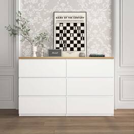 Forest'nSky - 6 drawer 47.2 in. Wide Chest of Drawers - White
