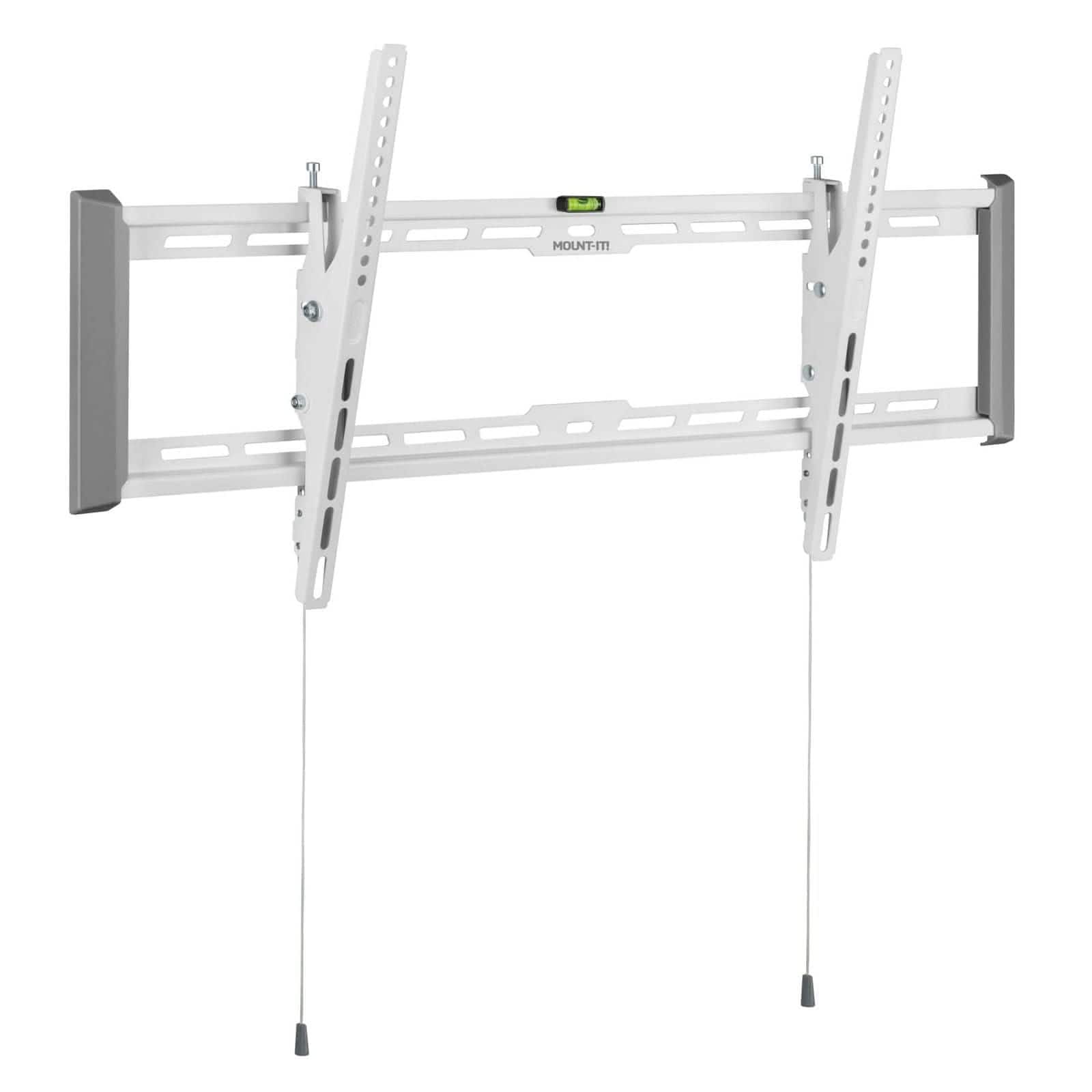 Mount-It! - Ultra Slim Heavy-Duty TV Wall Mount for 43"–90" TVs, Steel Bracket, Low-Profile Design - White