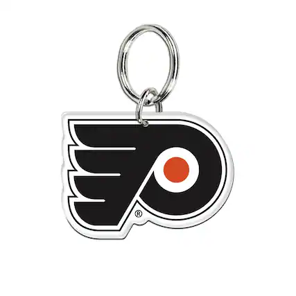 Front. WinCraft - Philadelphia Flyers Premium Acrylic Core Key Ring - Multicolor.