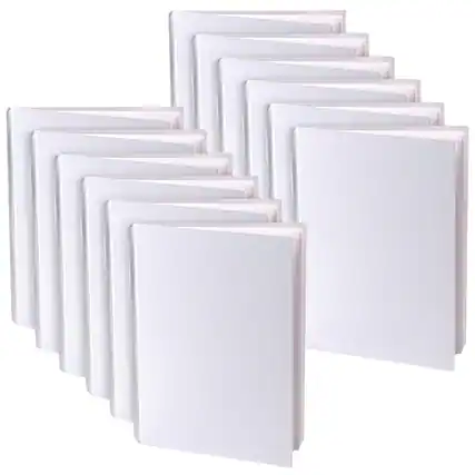 Front. YOUNG AUTHORS - Blank Hardcover Book, White Pages, 5" x 4" Portrait, 14 Sheets/28 Pages, Pack of 12 - 5" x 4".