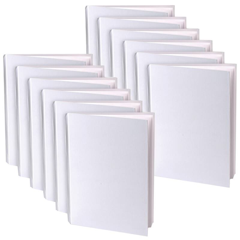 Front. YOUNG AUTHORS - Blank Hardcover Book, White Pages, 5" x 4" Portrait, 14 Sheets/28 Pages, Pack of 12 - 5" x 4".